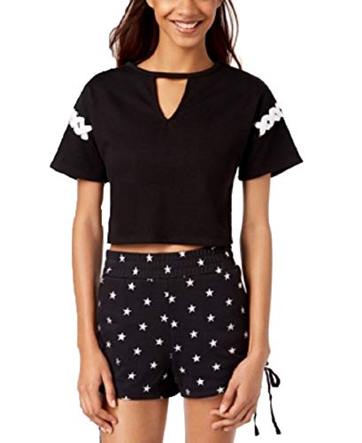 Material Girl Active Juniors Lace Up Crop Top