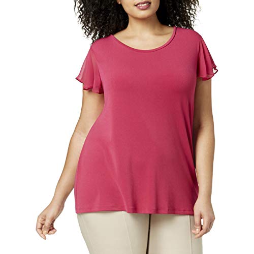 Charter Club Plus Size Chiffon Flutter Sleeve Top