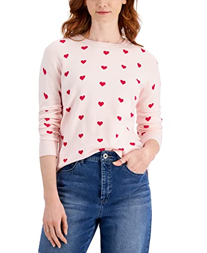 Style & Co Hearts Printed Sweater