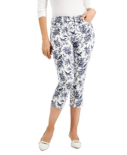 Charter Club Petite Bristol Printed Capri Jeans