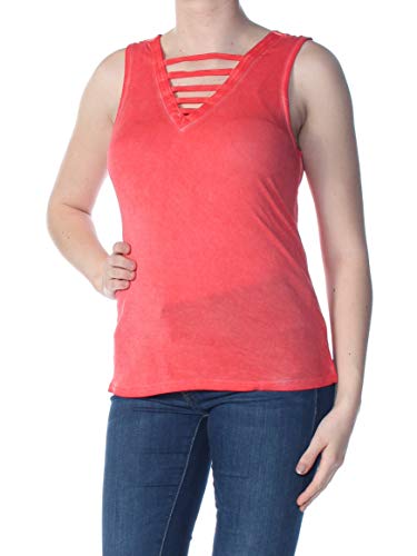 Juniors' Lattice-Front Tank Top