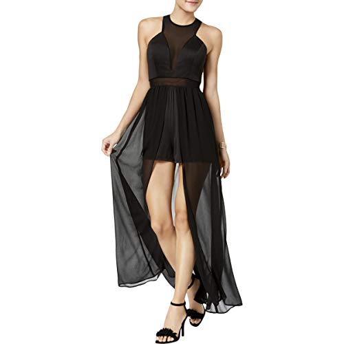 As U Wish Juniors Mesh Maxi Overlay Dress