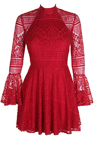 City Studios Juniors Lace Fit Flare Dress