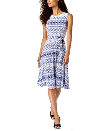 Charter Club Printed Fit Flare Dress