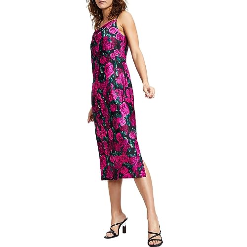 Bar III Womens Floral Midi Slip Dress
