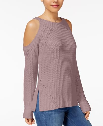 Juniors' Cold-Shoulder Sweater