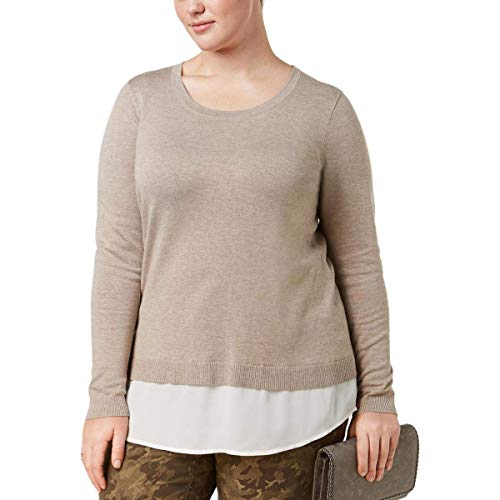 Plus Size Ruched Back Layered Sweater