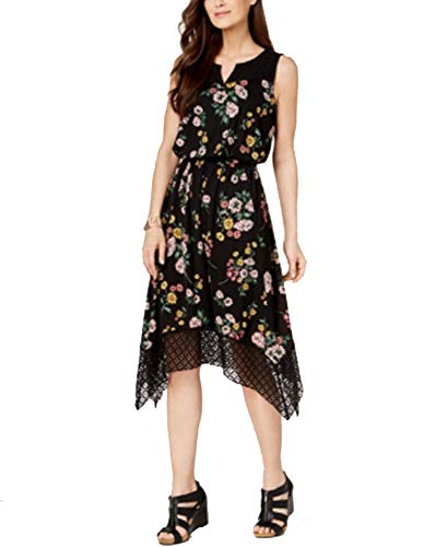 Style & Co Lace Trim Midi Dress