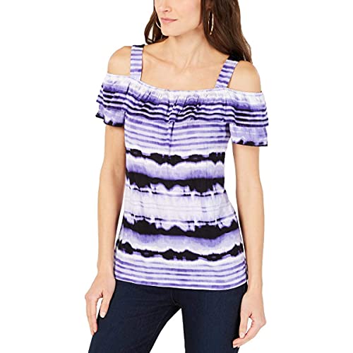 Striped Cold Shoulder Top