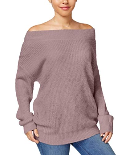 Ultra Flirt Juniors Off The Shoulder Pullover Cozy Sweater