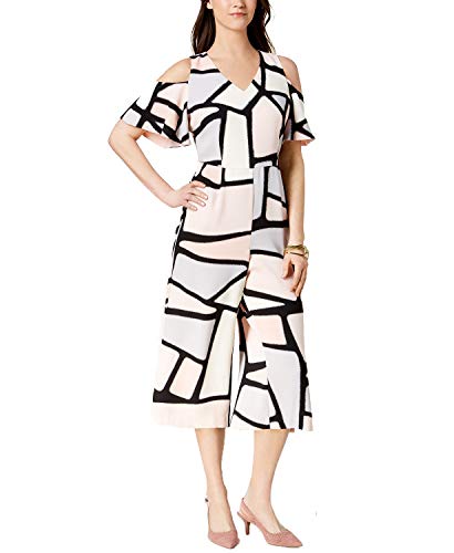 Alfani Printed Cold Shoulder Jumpsuit
