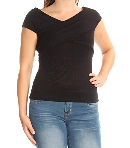 Bar III Off The Shoulder Crisscross Top