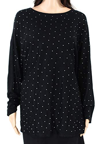 Plus Size Embellished Shirttail Sweater