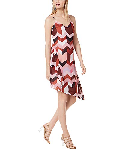 Bar III Geometric Print Layered Slip Dress