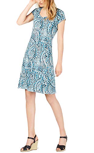 NY Collection Petite Printed Cap Sleeve Dress
