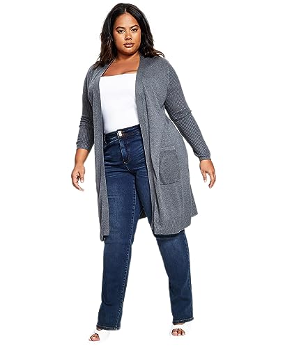 INC International Concepts Plus Size Rib Knit Duster Cardigan
