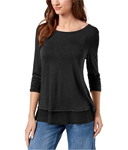 Style & Co Petite Chiffon Hem Top