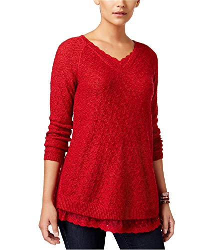Style & Co Lace Trim Sweater