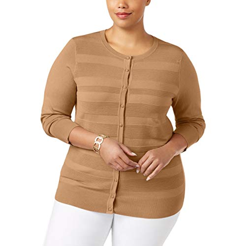 Charter Club Plus Size Striped Cardigan