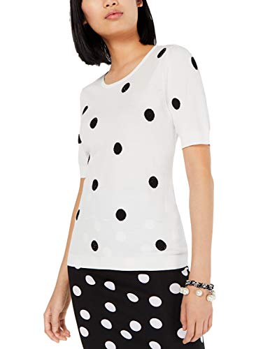 INC Polka Dot Puff-Sleeve Sweater