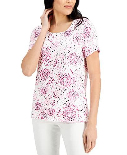 Karen Scott Petite Printed Scoop Neck T-Shirt
