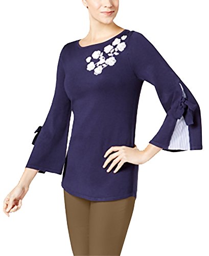 Charter Club Applique Contrast Sweater