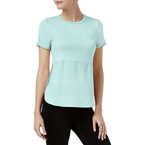 BAR III Short Sleeve Contrast Top