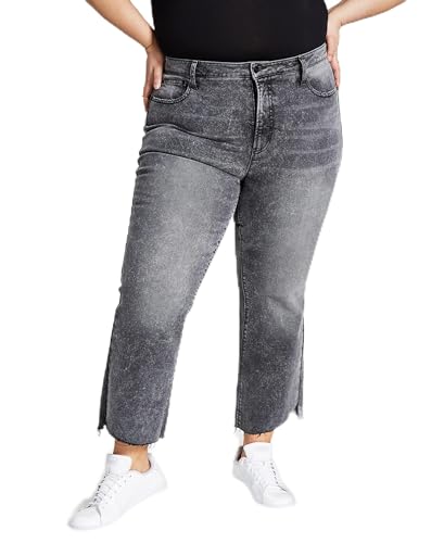Now This Trendy Plus Size High Rise Step Hem Jeans