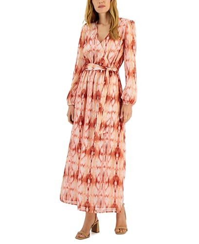 INC International Concepts Womens Printed Surplice Midi Dress