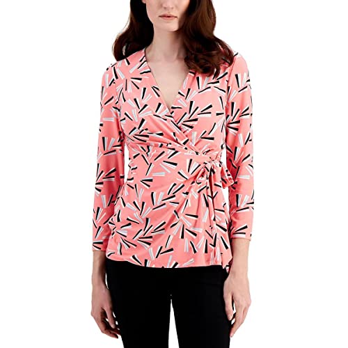 Anne Klein Plus Size Fan Print Top