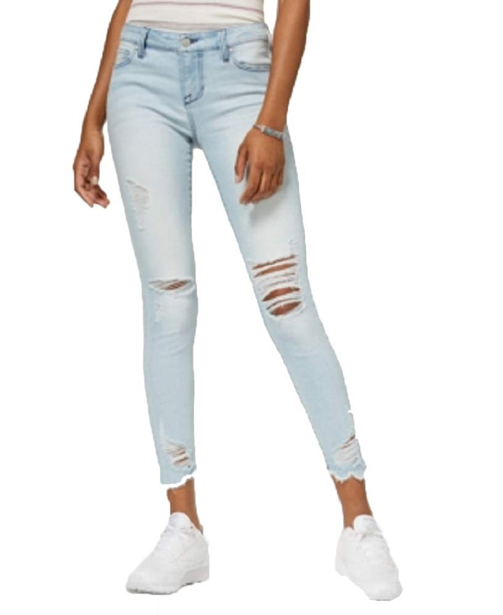 Celebrity Pink Juniors Ripped Ankle Skinny Jeans
