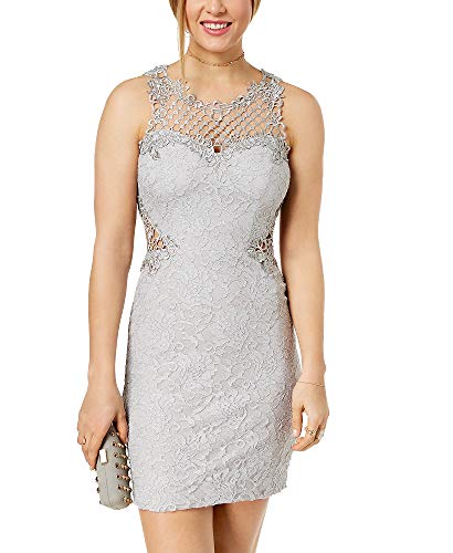 City Studios Juniors Glitter Lace Bodycon Dress