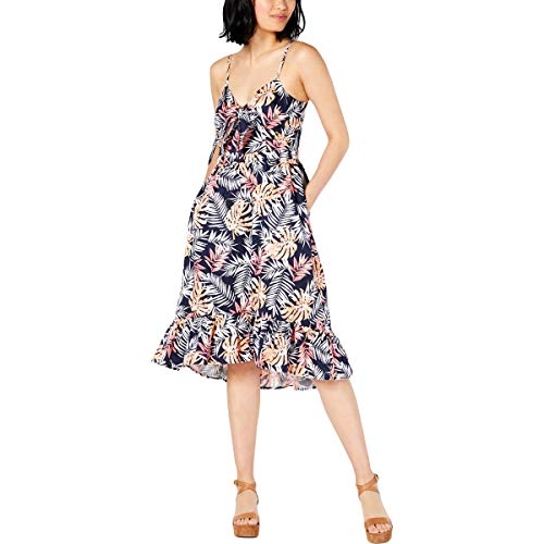 Printed Ruffle-Hem Dress