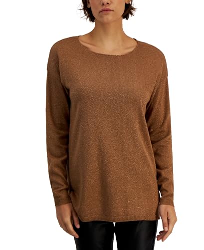 International Concepts Womens Step Hem Long Sleeve Boatneck Sweater