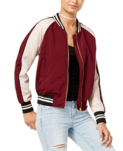 Hippie Rose Juniors Cropped Varsity Bomber Jacket