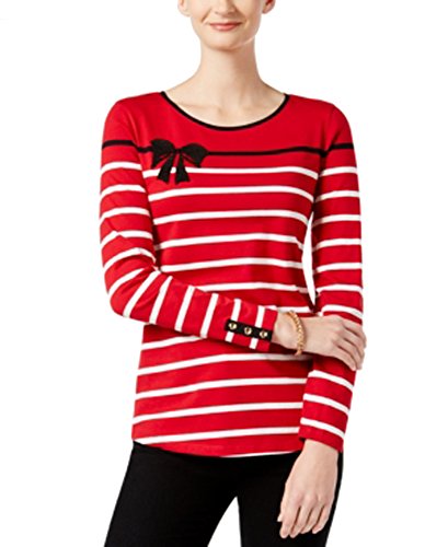 Charter Club Cotton Beaded Bow Top