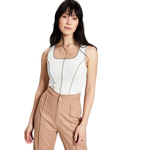 Now This Womens Seam Detail Corset Tank Top