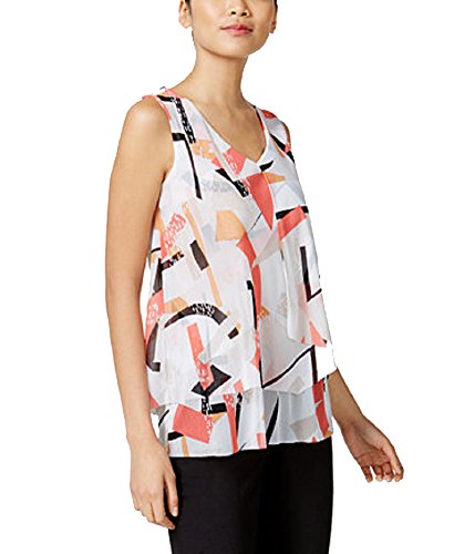 Alfani Petite Printed Layered Look Top