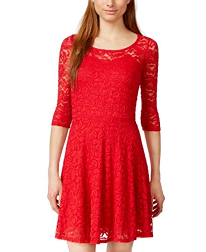 Lace Illusion Skater Dress