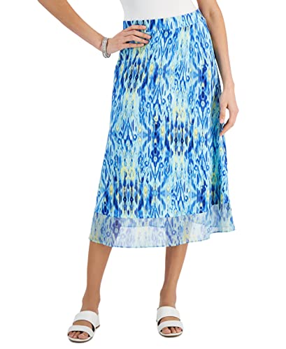 JM Collection Womens Ikat Dreams Printed Skirt
