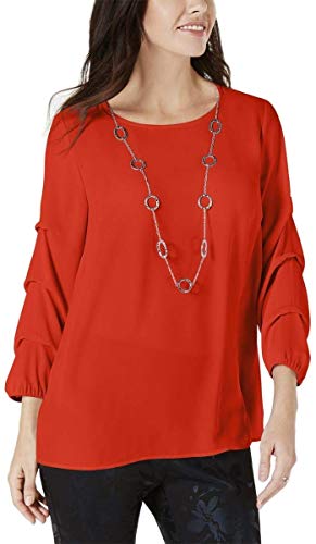 JM Collection Statement Sleeve Necklace Top