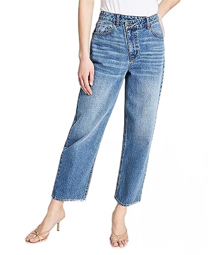 Now This Womens Cotton Crisscross Cropped Jeans