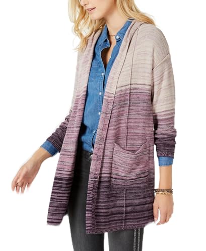 Style & Co Marled Knit Hooded Cardigan