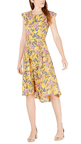 Maison Jules Floral Print High Low Dress