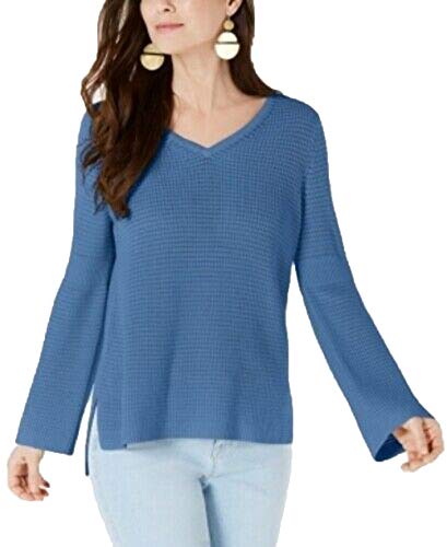 Cotton Waffle-Stitch Sweater