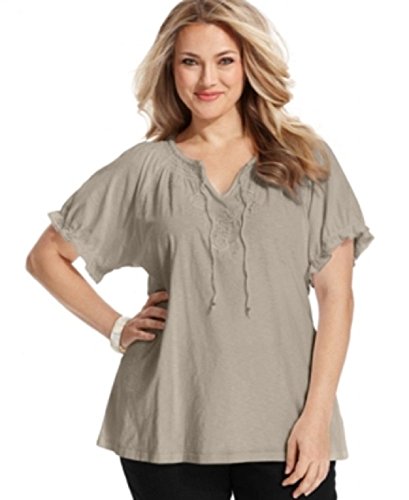 Charter Club Womens Cotton Heart Print Top