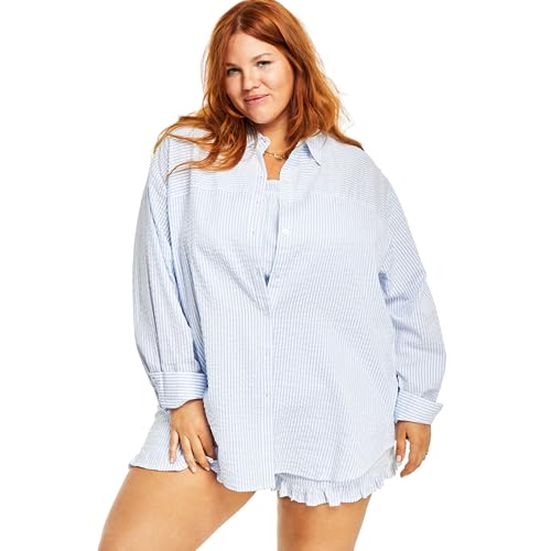 Now This Trendy Plus Size Cotton Oversized Shirt