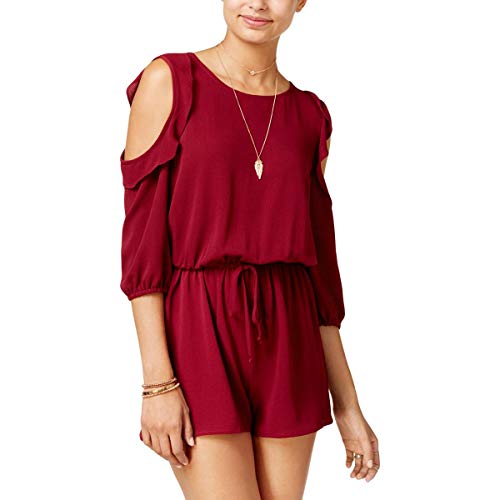 Be Bop Juniors Cold Shoulder Ruffled Romper
