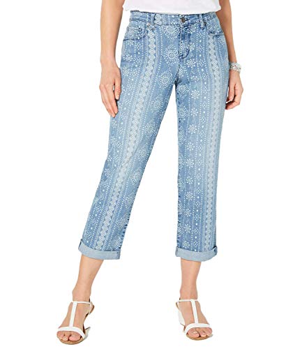 Style & Co Printed Cuffed Hem Jeans