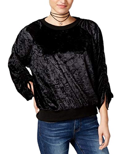 Juniors' Crushed Velvet Sweatshirt